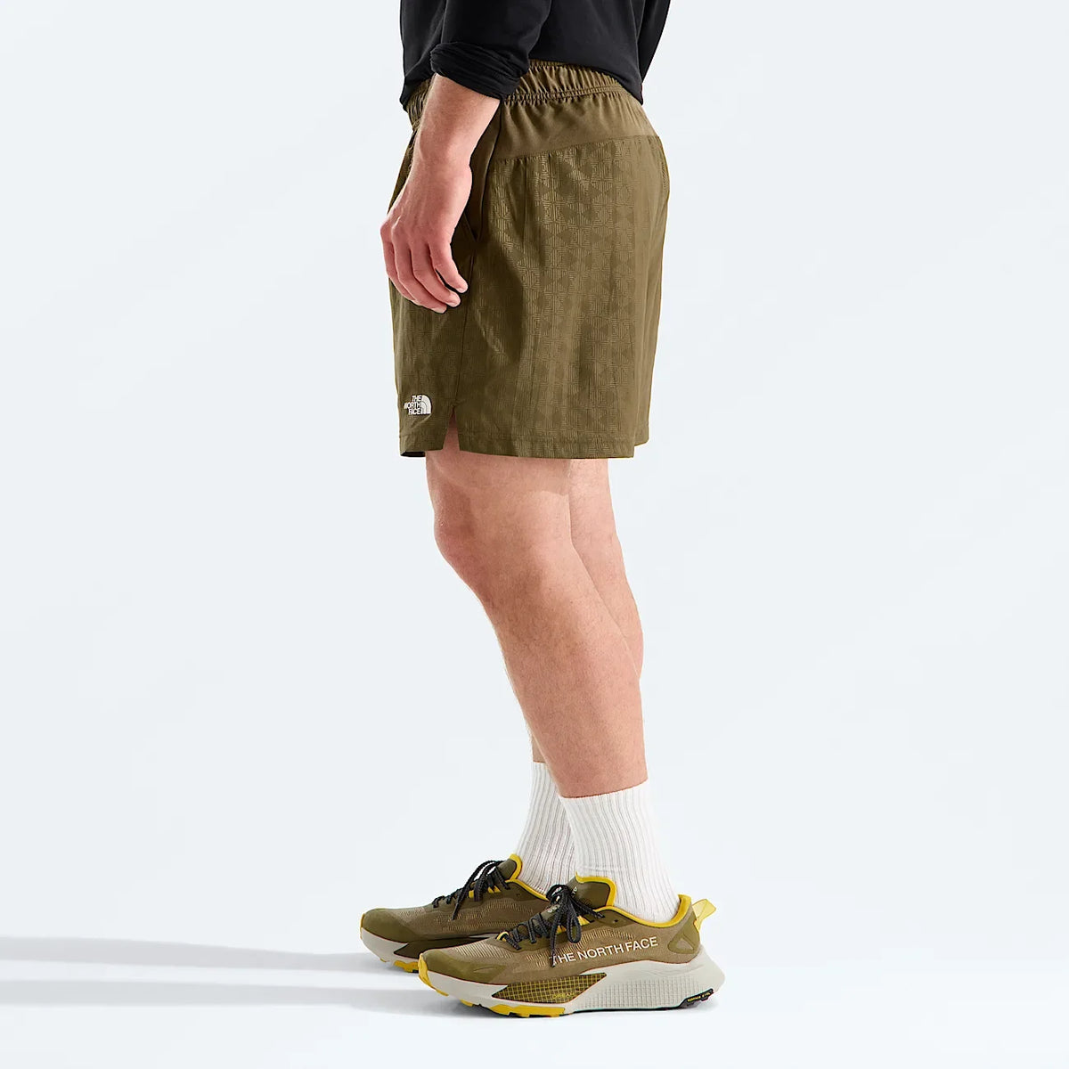 Men's 7-Inch Embossed Active Shorts - Brown