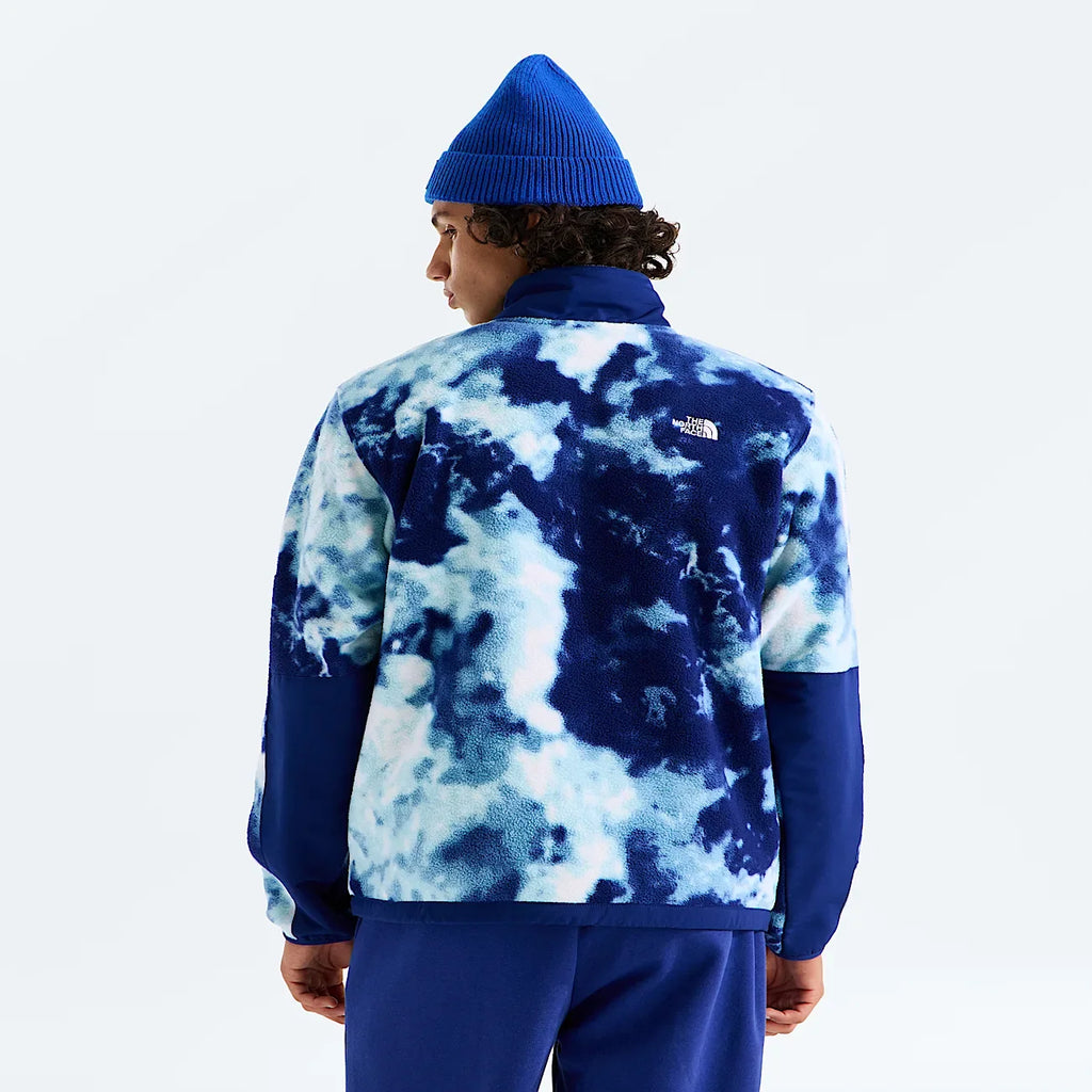 Men's Printed Full-Zip Fleece Jacket - Blue