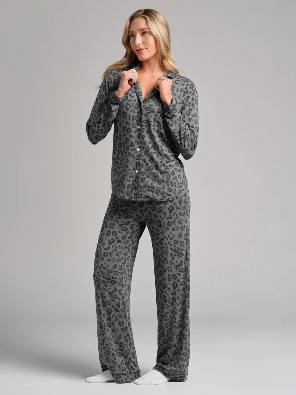 Long-Sleeve Pajama Set - Cherry Blossom
