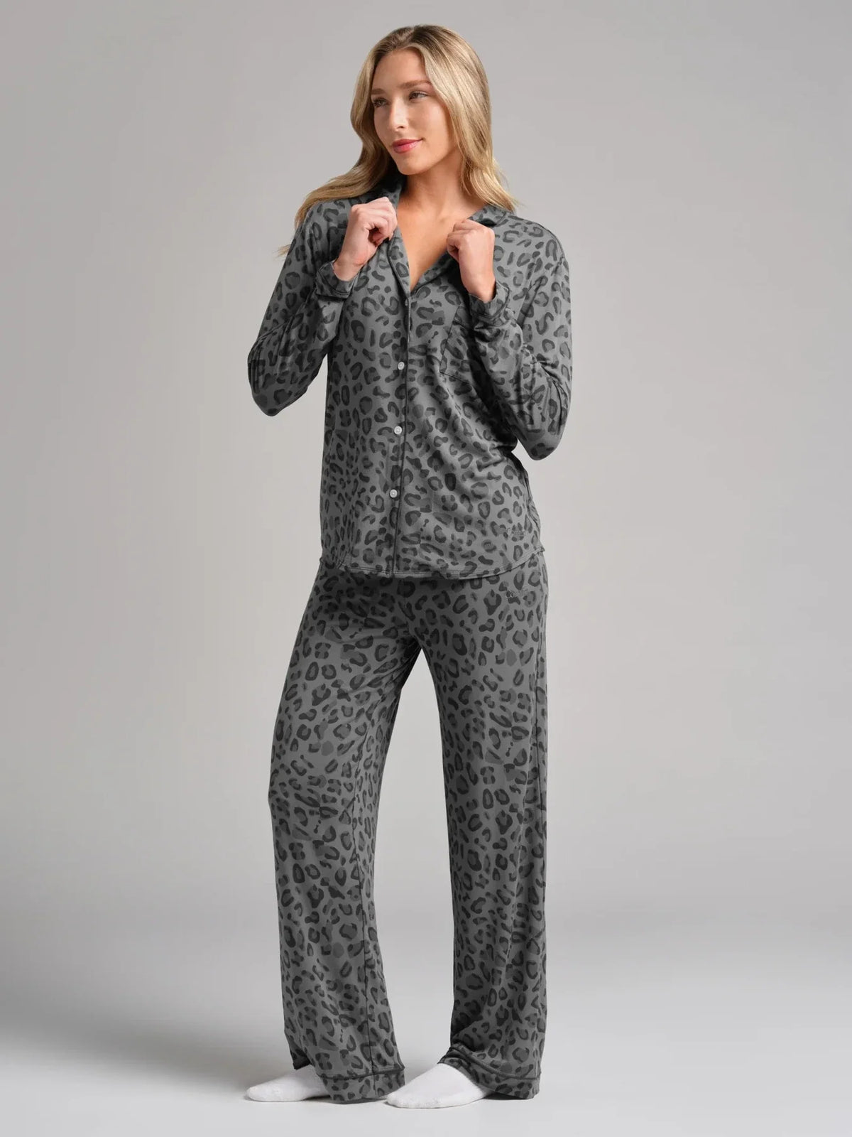 Long-Sleeve Pajama Set - Cherry Blossom
