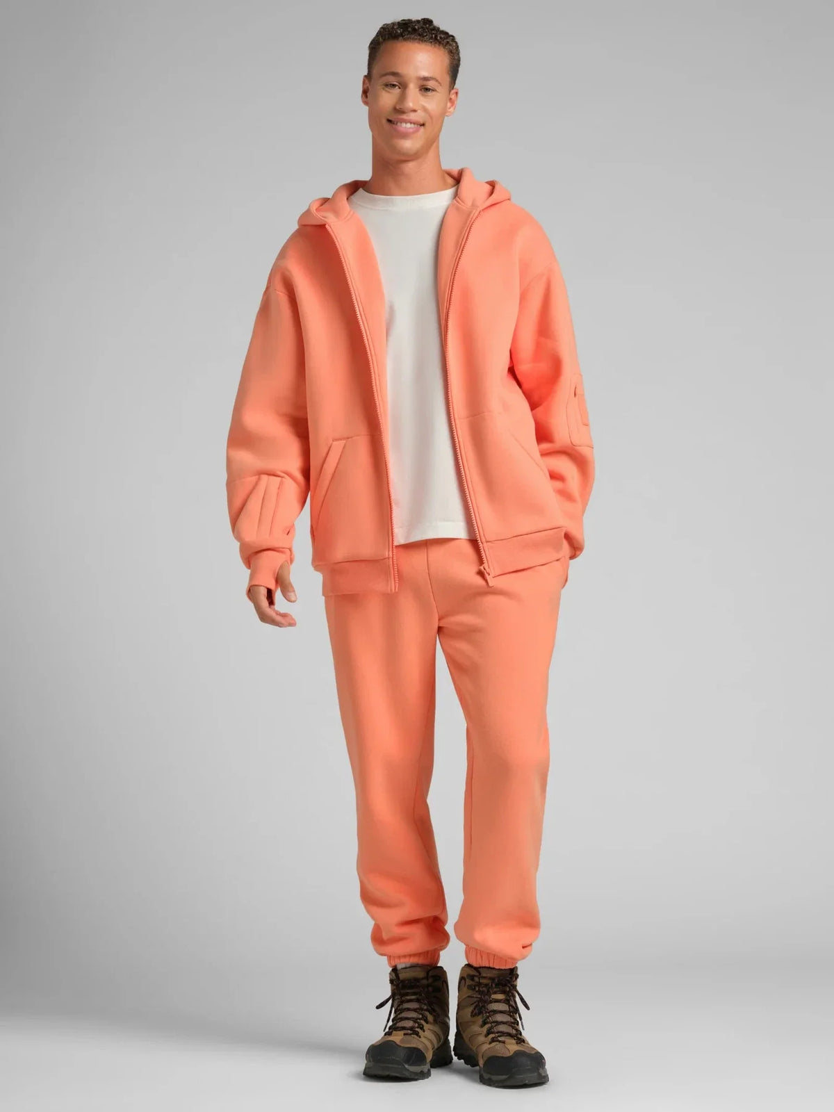 Travel Zip Hoodie - Coral