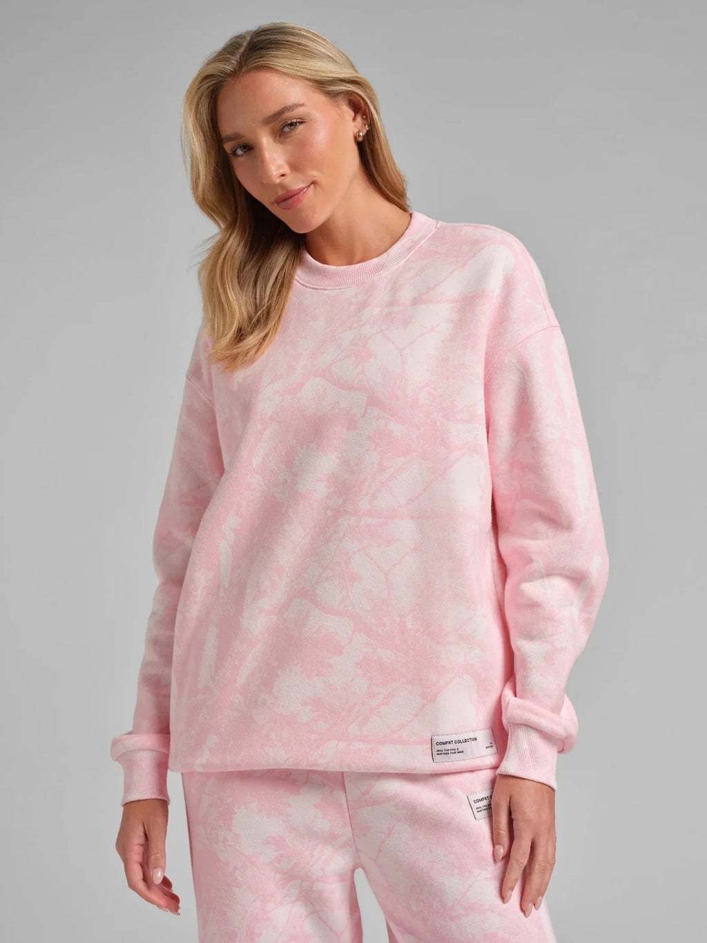 Camouflage Print Crewneck Sweatshirt