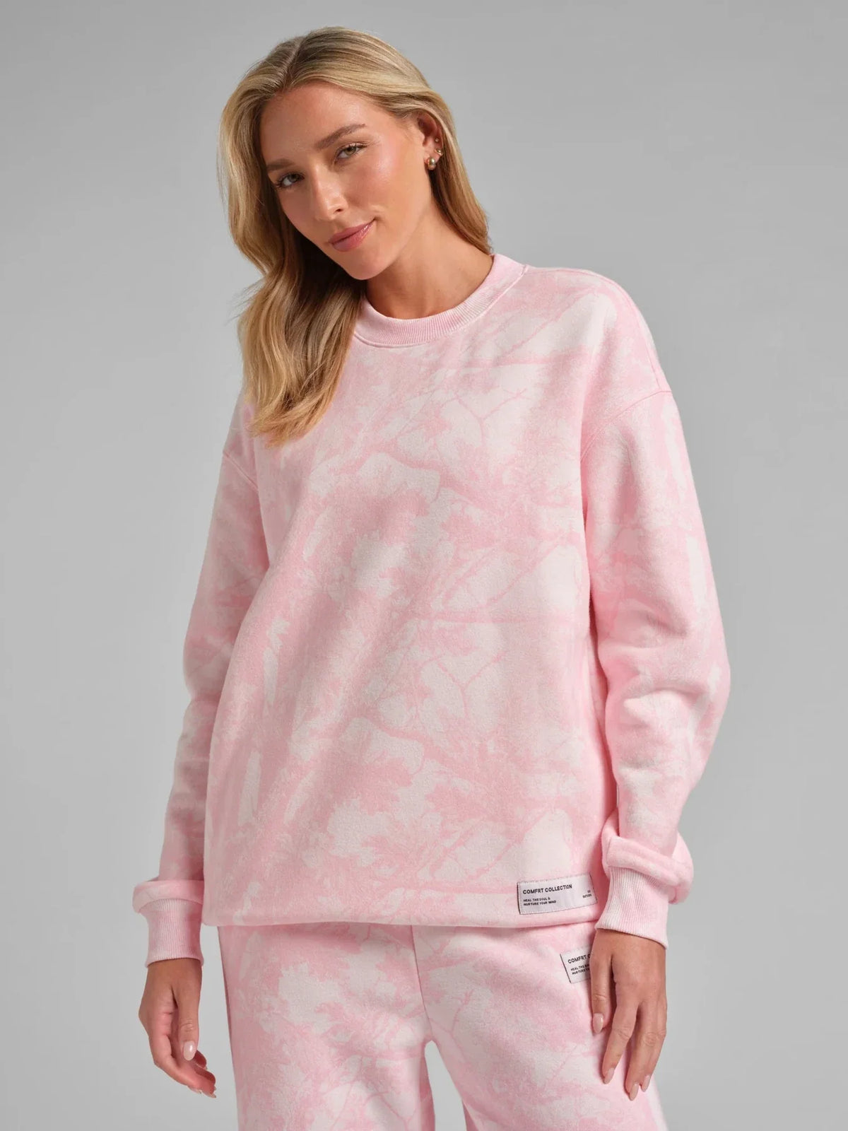 Camouflage Print Crewneck Sweatshirt