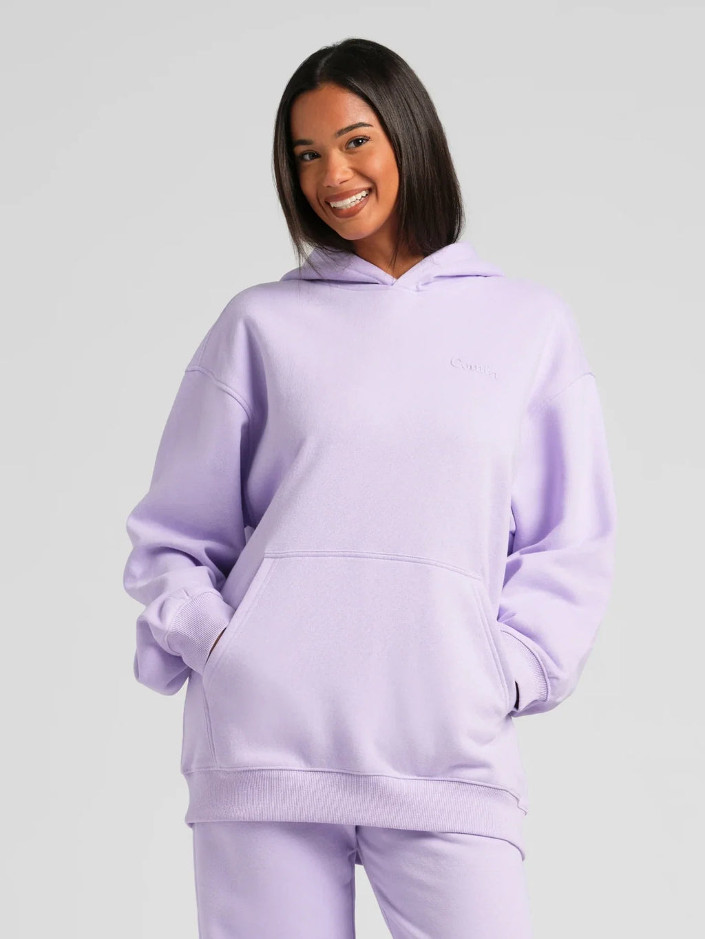 Lightweight Oversized Pullover Hoodie - Iris