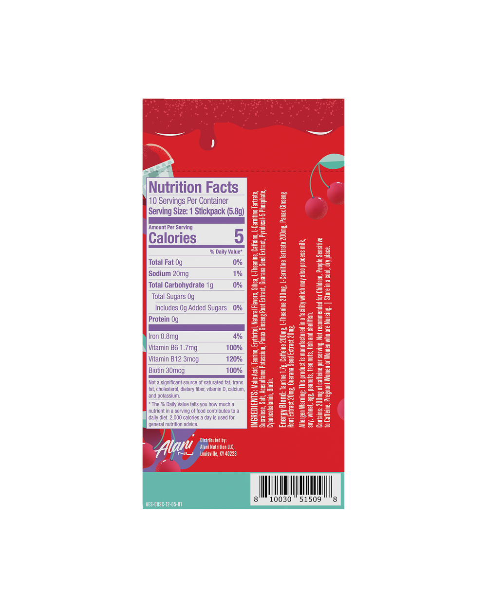 Energy Drink Mix Sticks - Cherry Slush