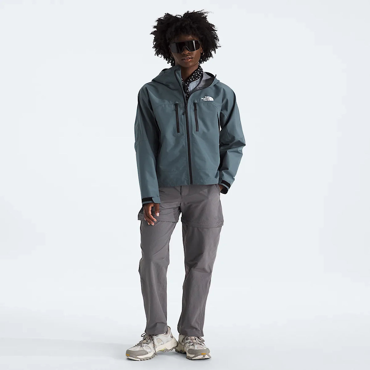 Women's Waterproof Hooded Jacket - Gray