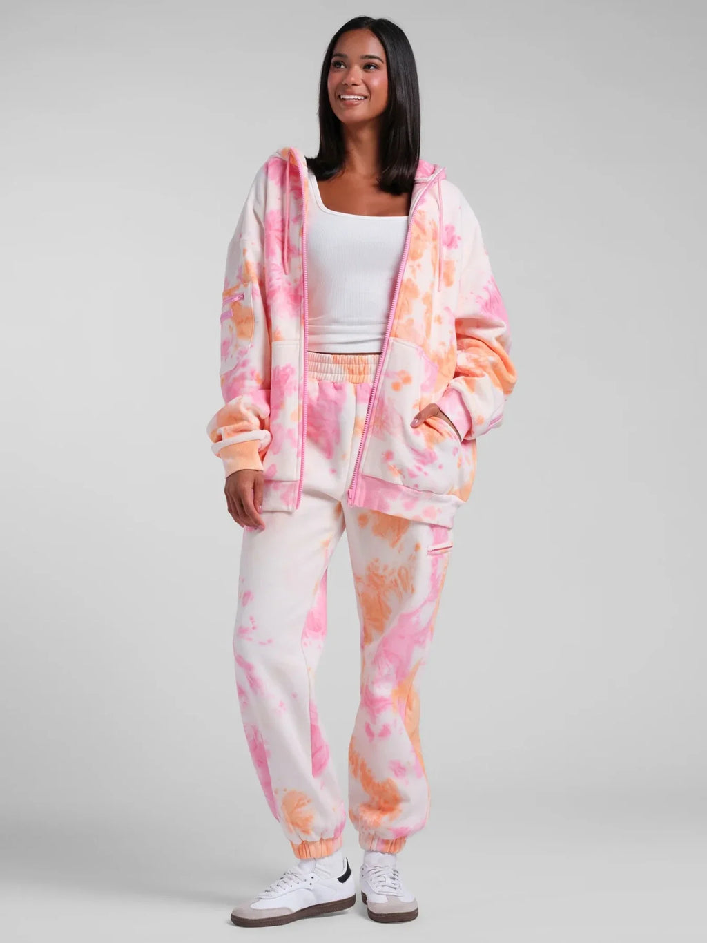 Zip-Front Travel Hoodie - Sunset