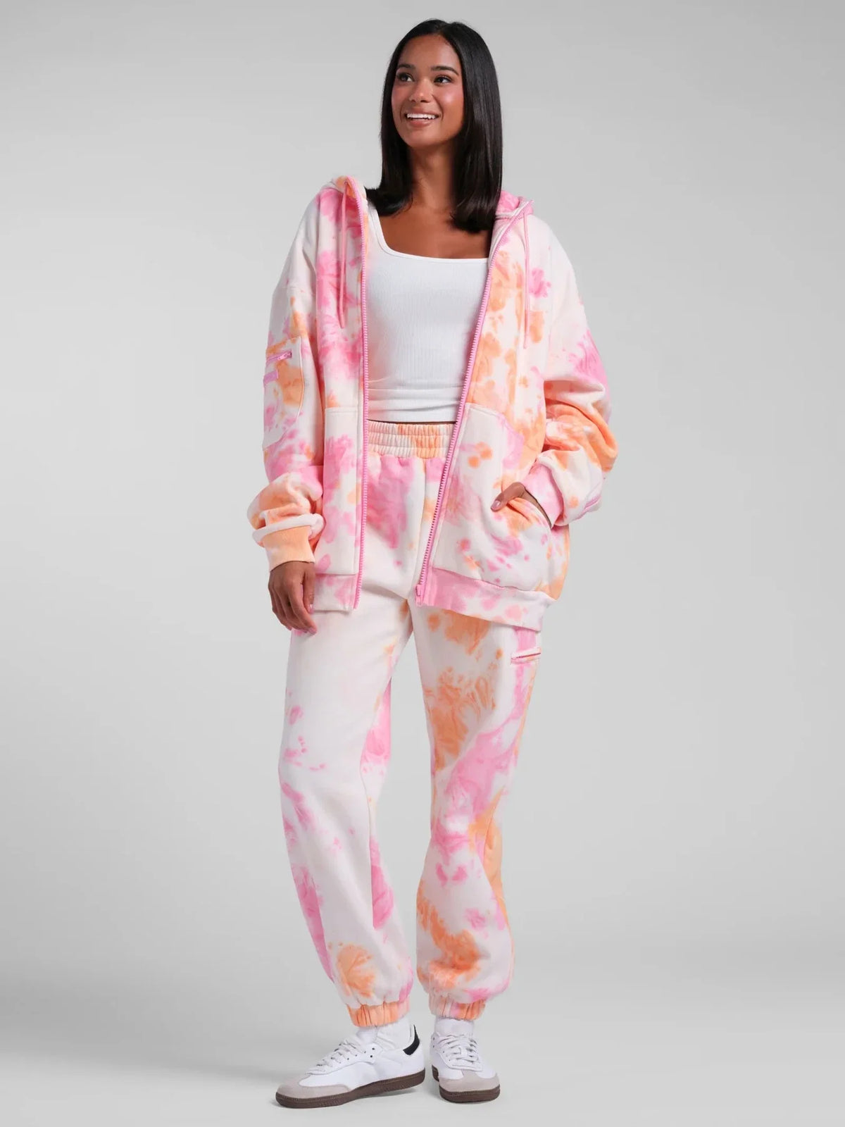 Zip-Front Travel Hoodie - Sunset