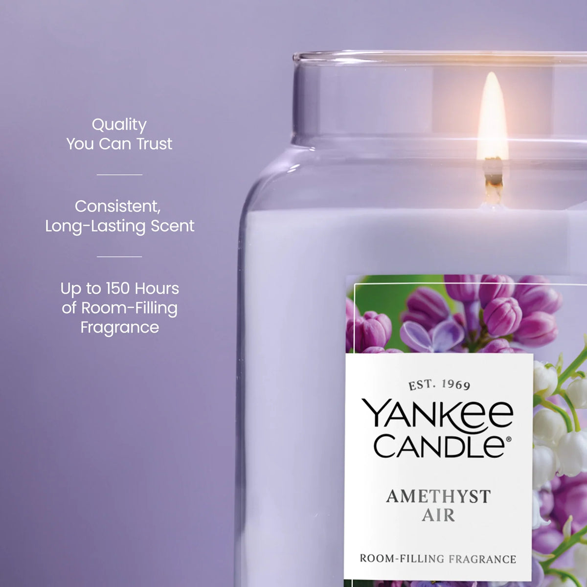 Large Floral Scented Jar Candle