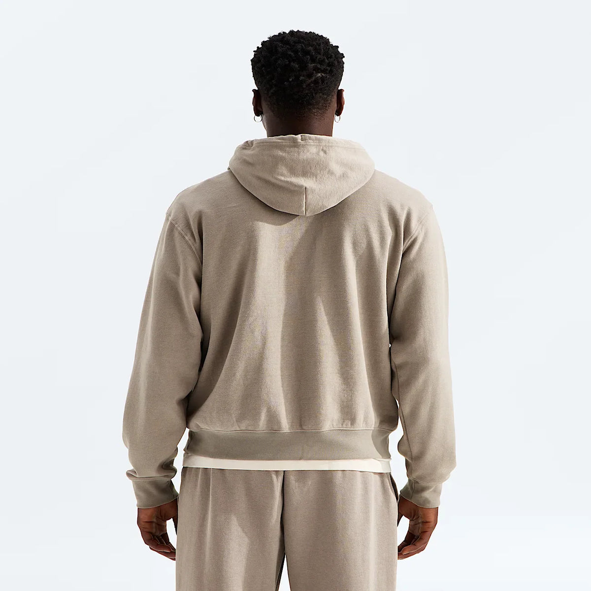 Men's Double-Knit Hoodie - Stone
