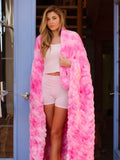 Oversized Plush Blanket - Strawberry Swirl