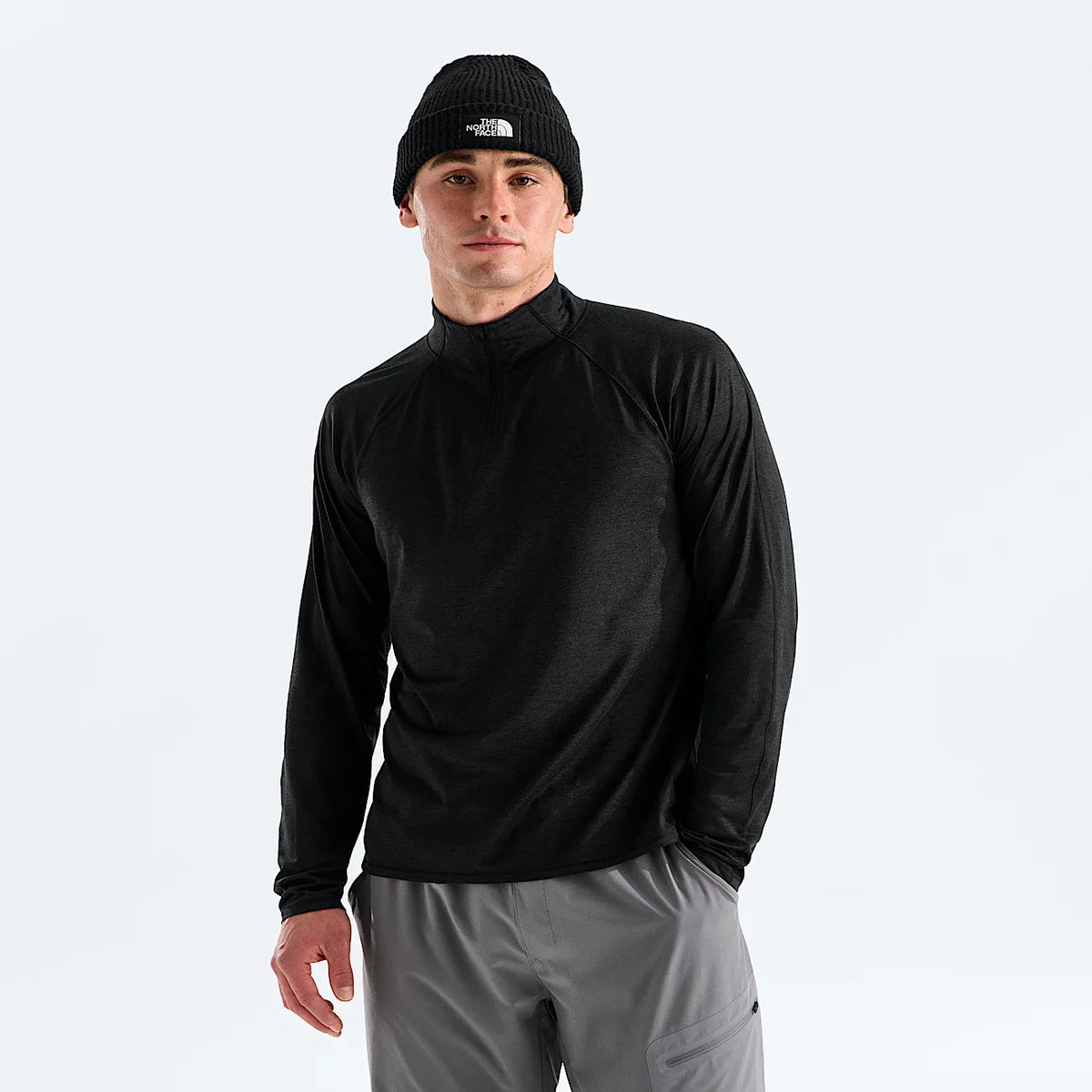 Men's Quarter-Zip Active Pullover - Black
