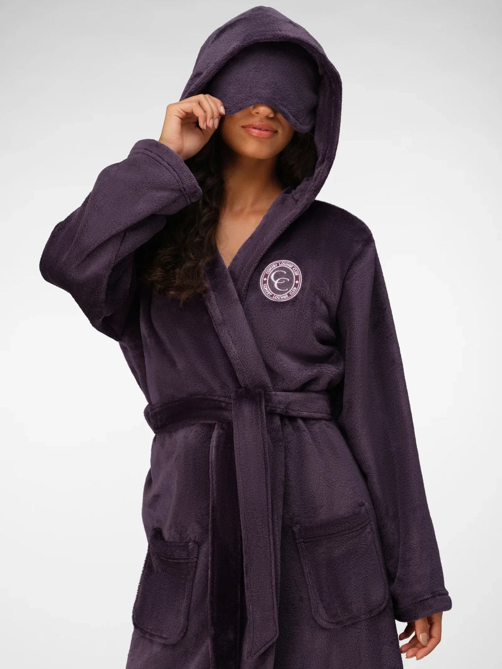 Plush Lounge Robe - Blackberry