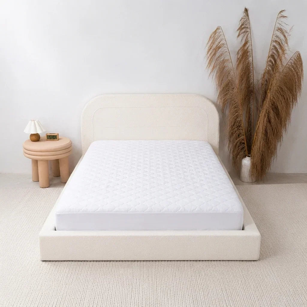 Waterproof Queen Mattress Protector - White