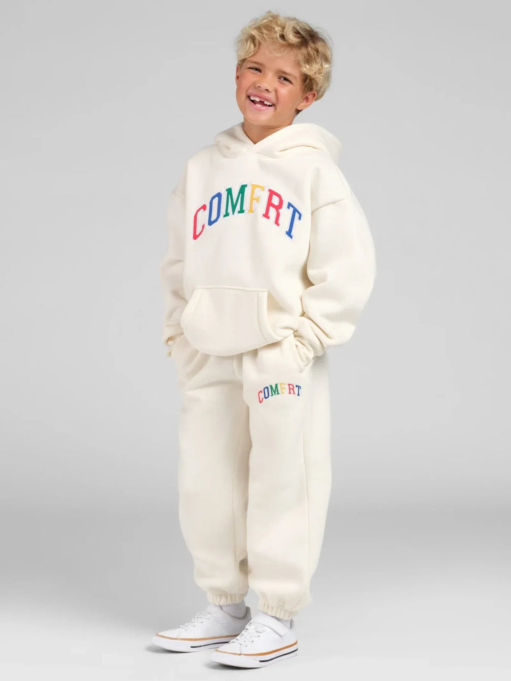 Kids Appliqué Hoodie - Shell