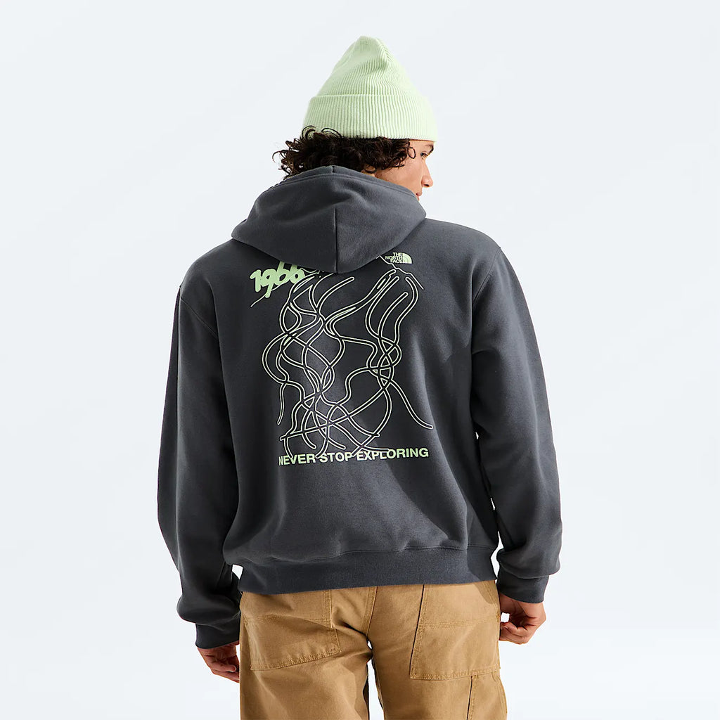 Unisex Relaxed Graphic Hoodie - Gray