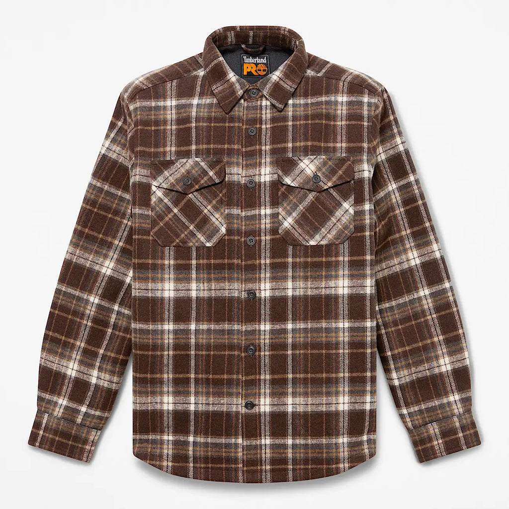 Men's Fleece-Bonded Flannel Overshirt