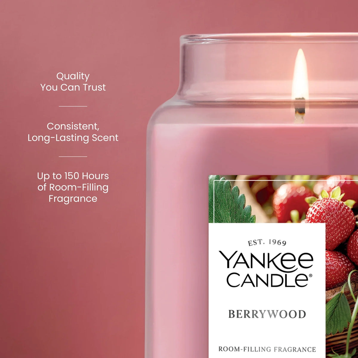 Large Jar Scented Candle - Berrywood