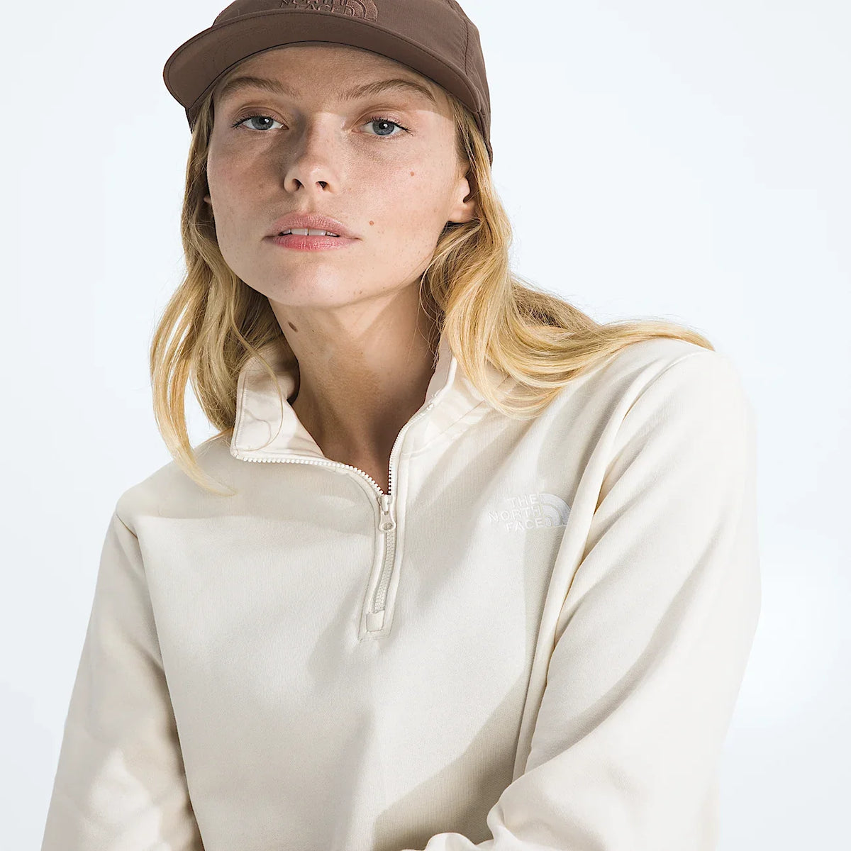 Women's Quarter-Zip Sweatshirt - White