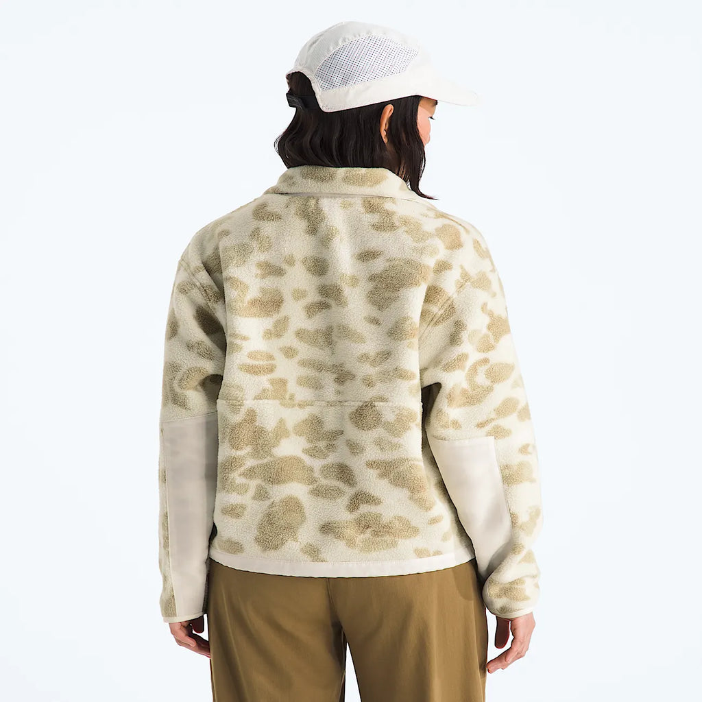 Women's Printed Full-Zip Fleece Jacket - Khaki
