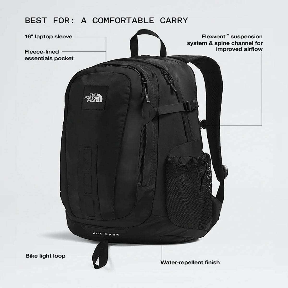 School And Commuter Backpack - Black