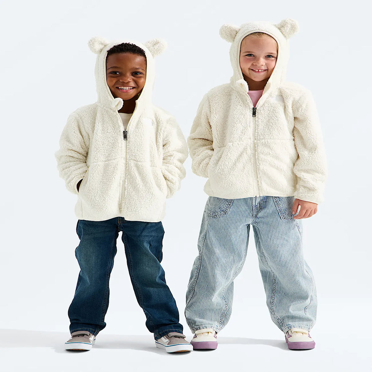 Kids' Full-Zip Fleece Hoodie - White