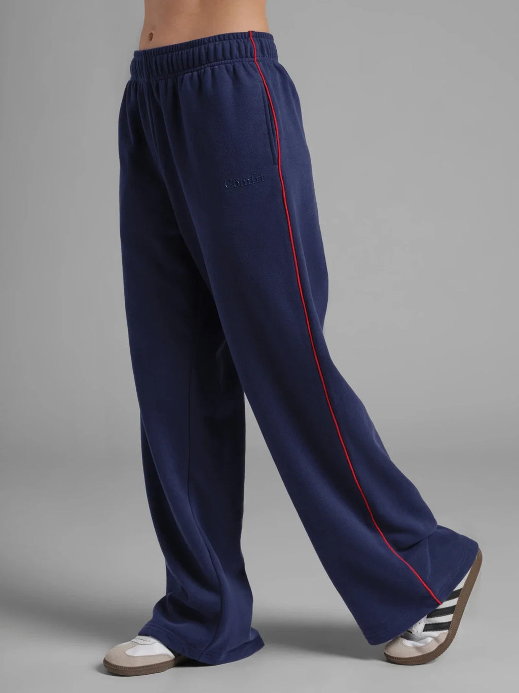 Lightweight Wide Leg Sweatpants - Blue