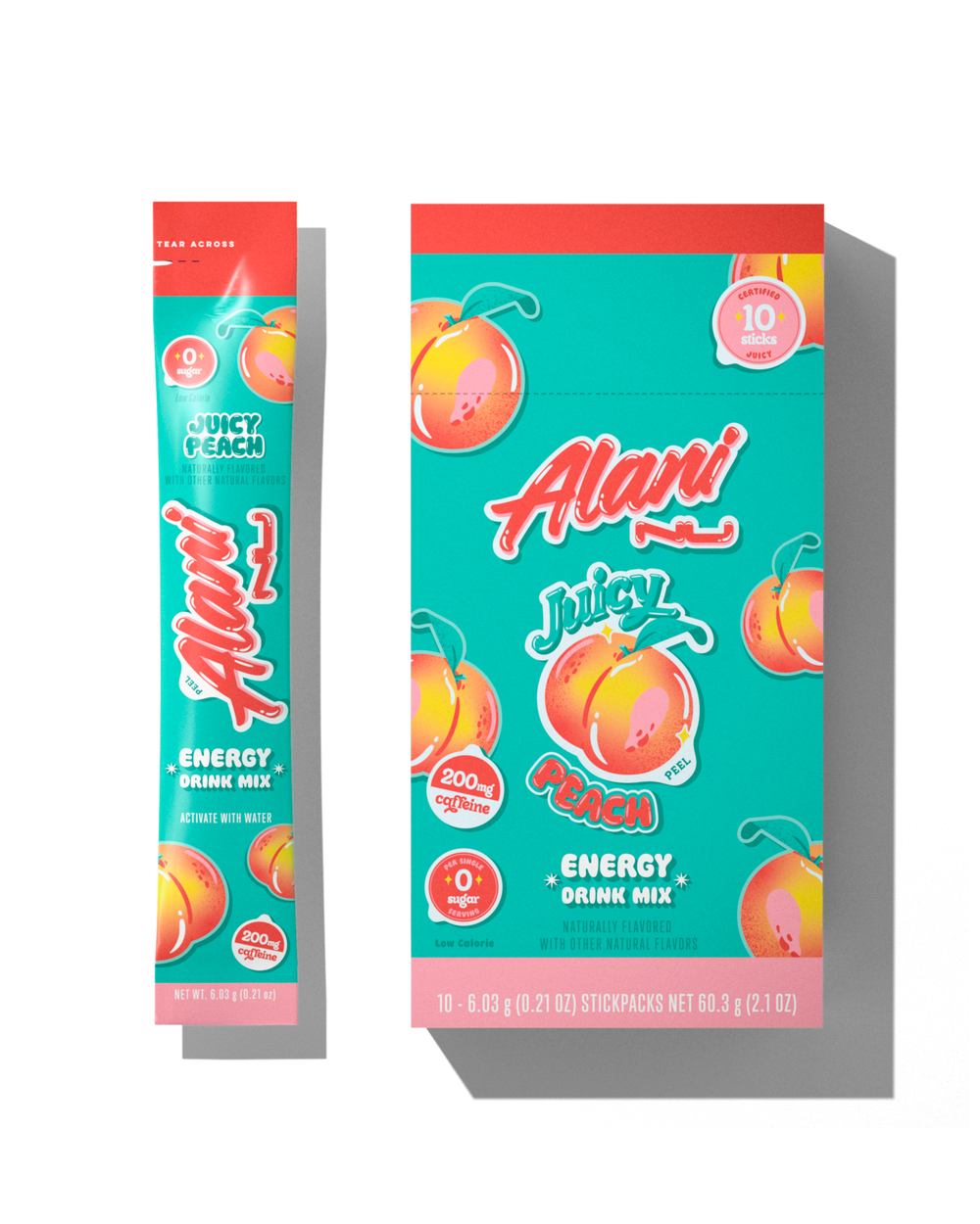 Energy Drink Mix Sticks - Juicy Peach