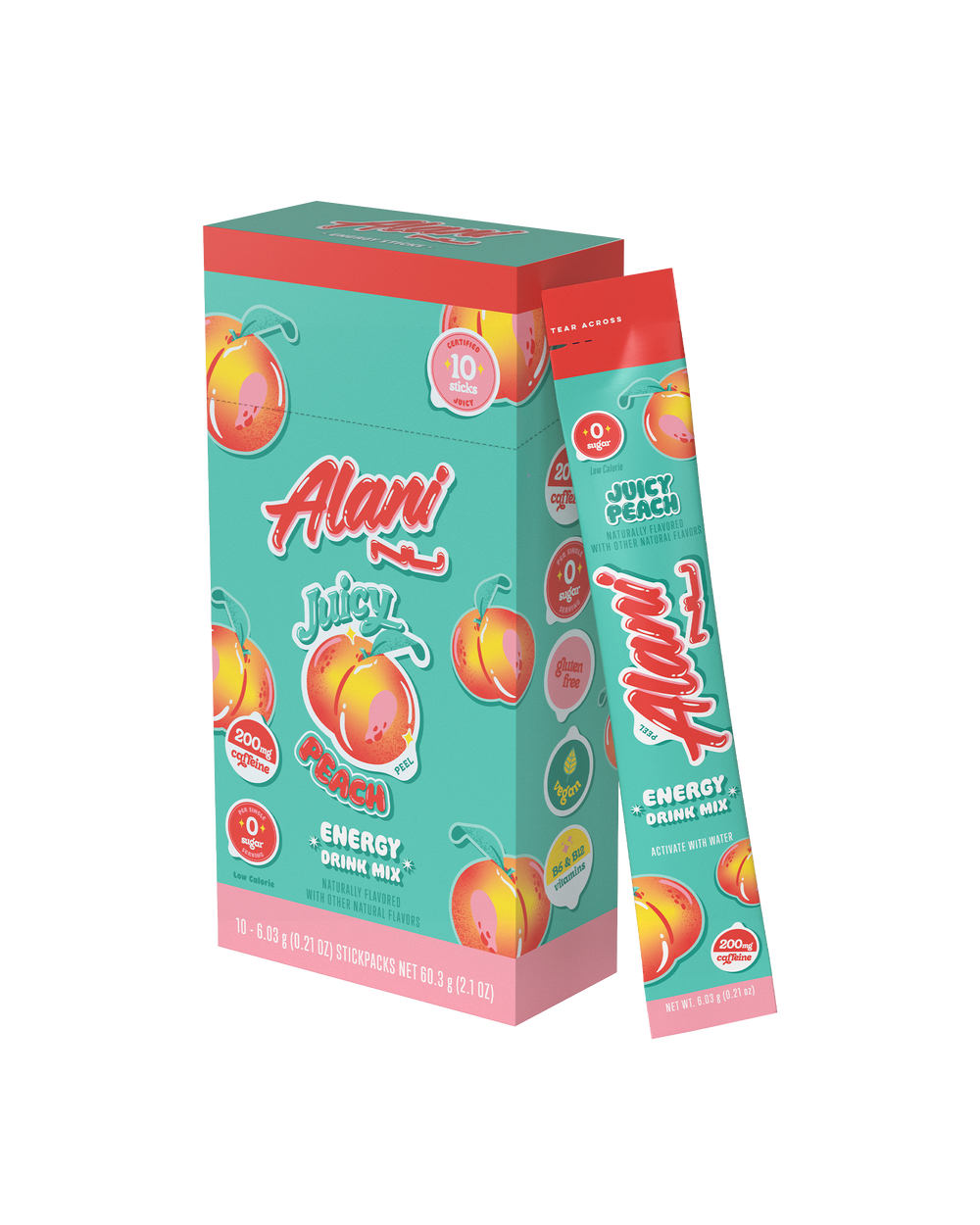Energy Drink Mix Sticks - Juicy Peach