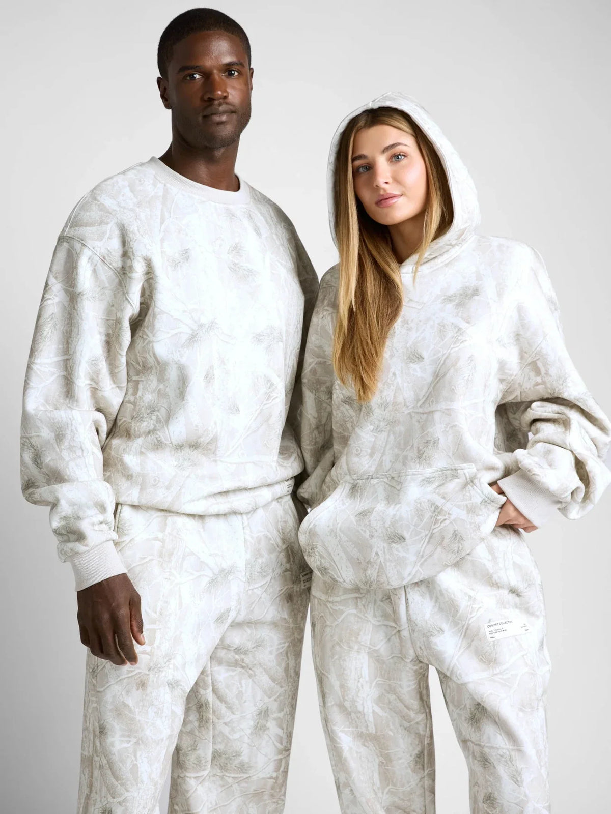 Camouflage Pullover Hoodie - Silver Birch