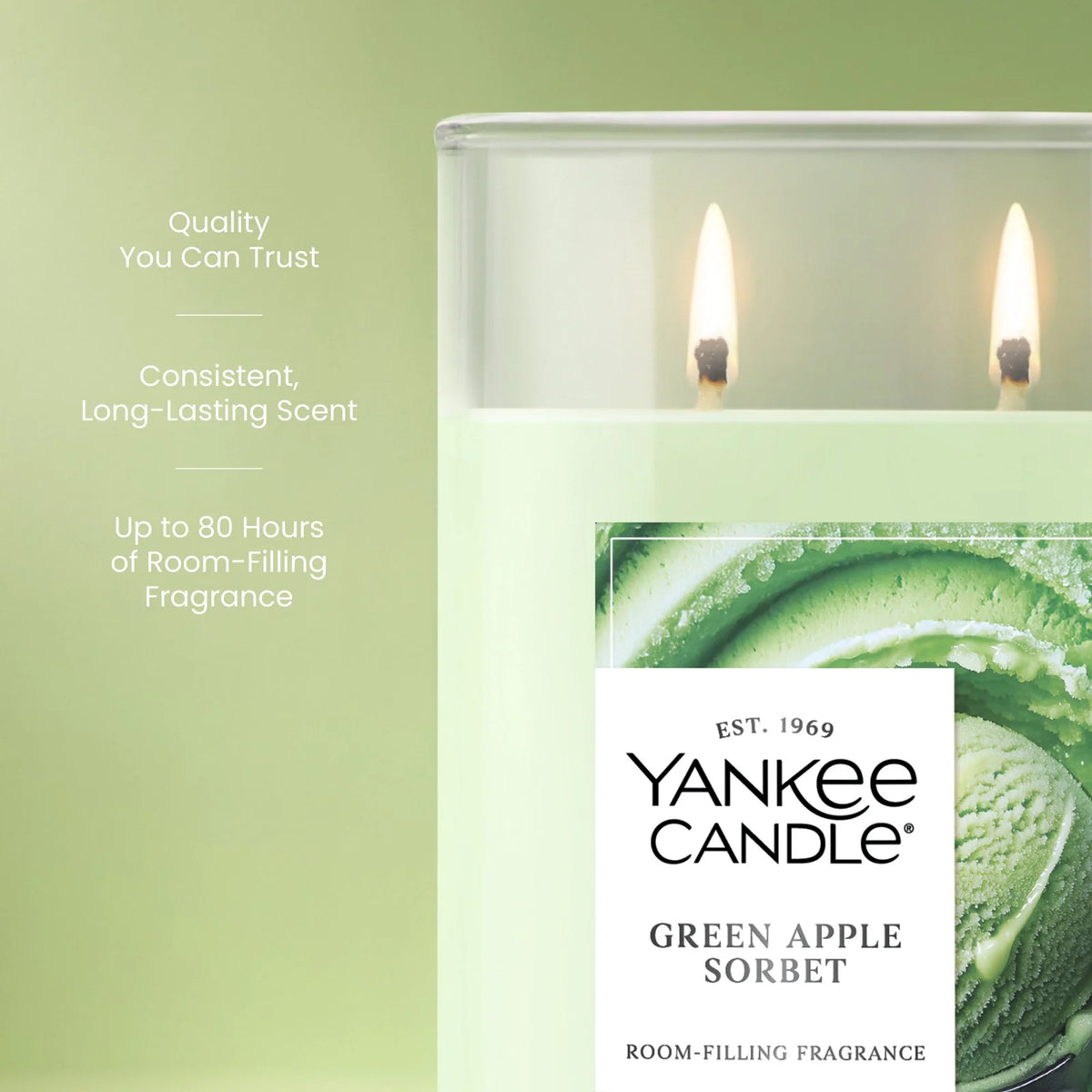 Large Tumbler Scented Candle - Green Apple