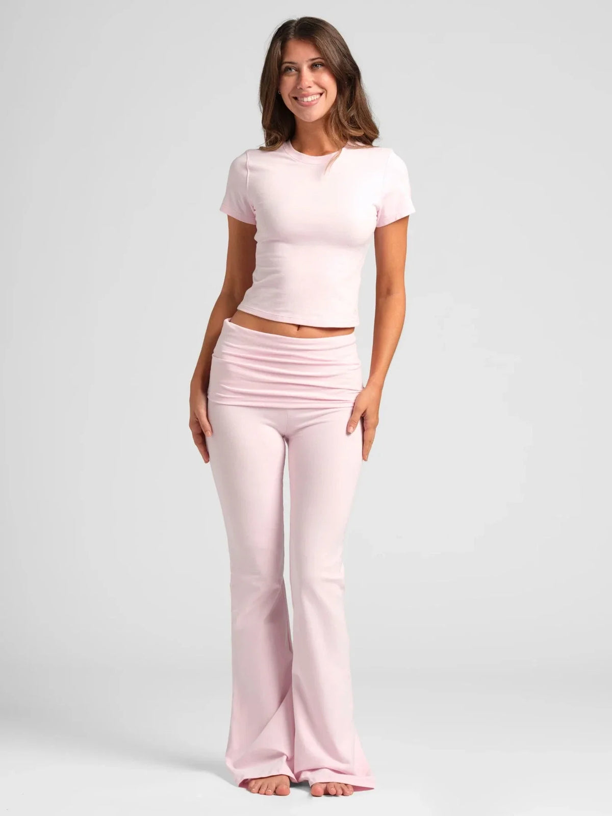 Stretch Fitted T-Shirt - Powder Pink