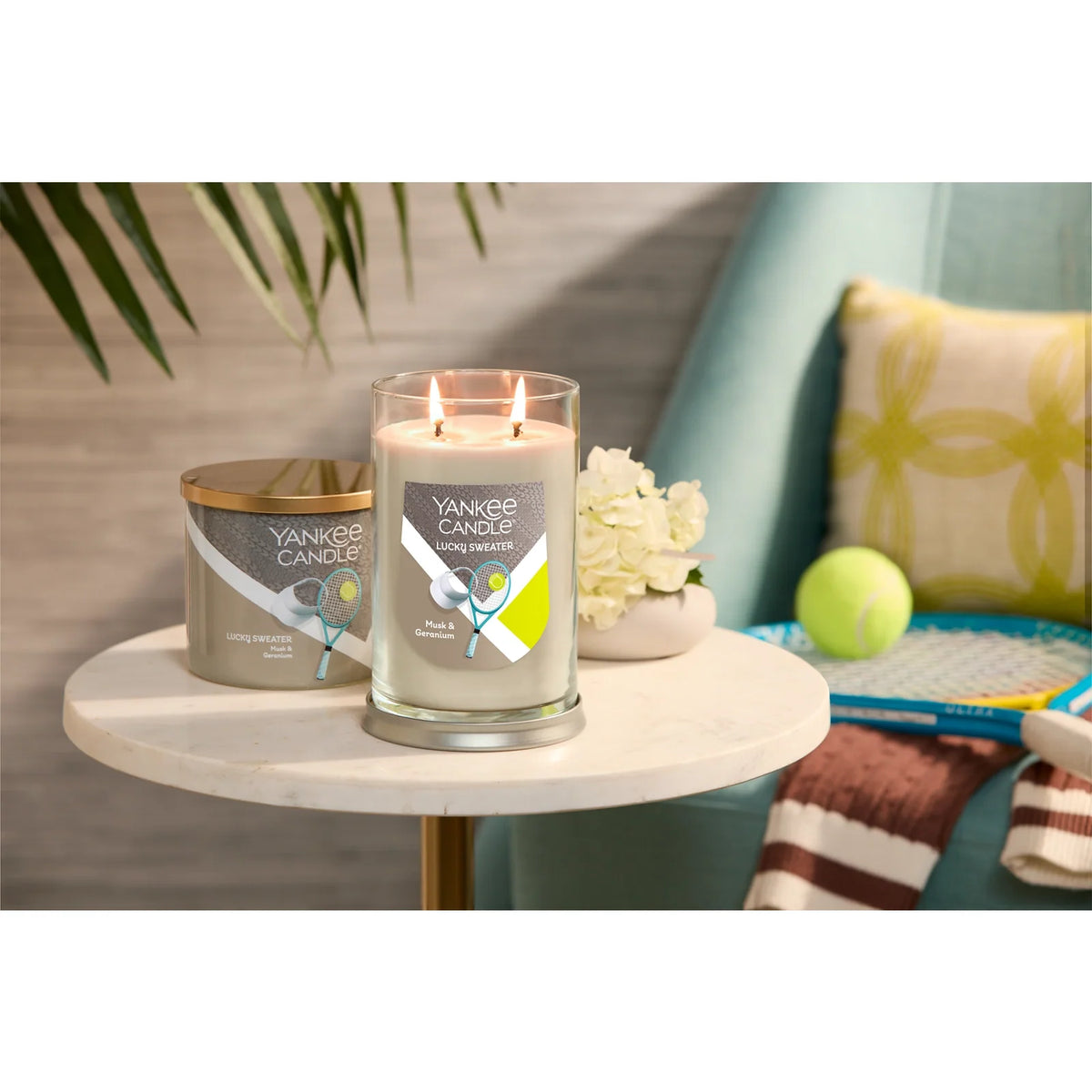 Musk And Geranium Scented Candle