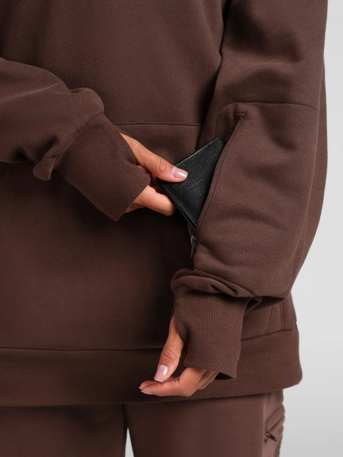 Lightweight Travel Hoodie - Espresso