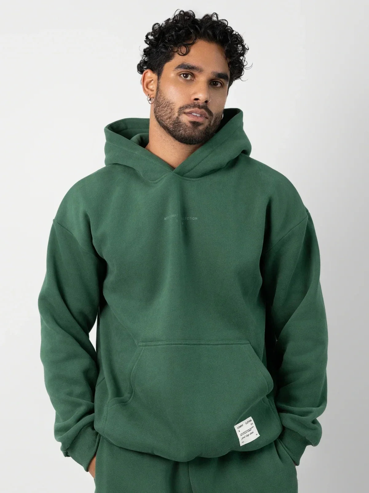 Graphic Pullover Hoodie - Hunter Green