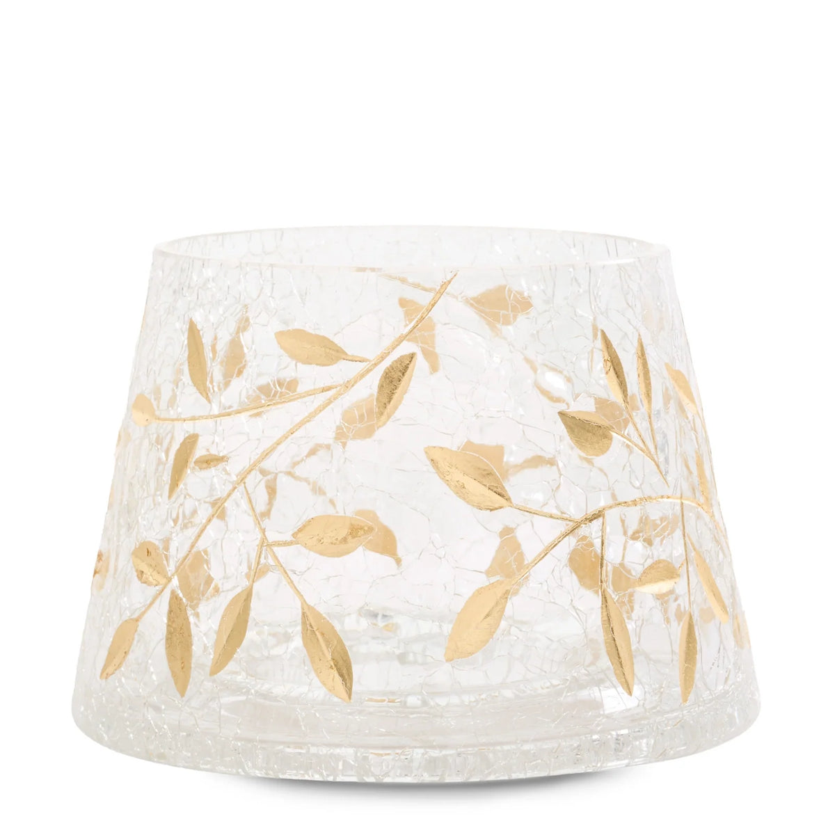 Gold Floral Jar Candle Shade