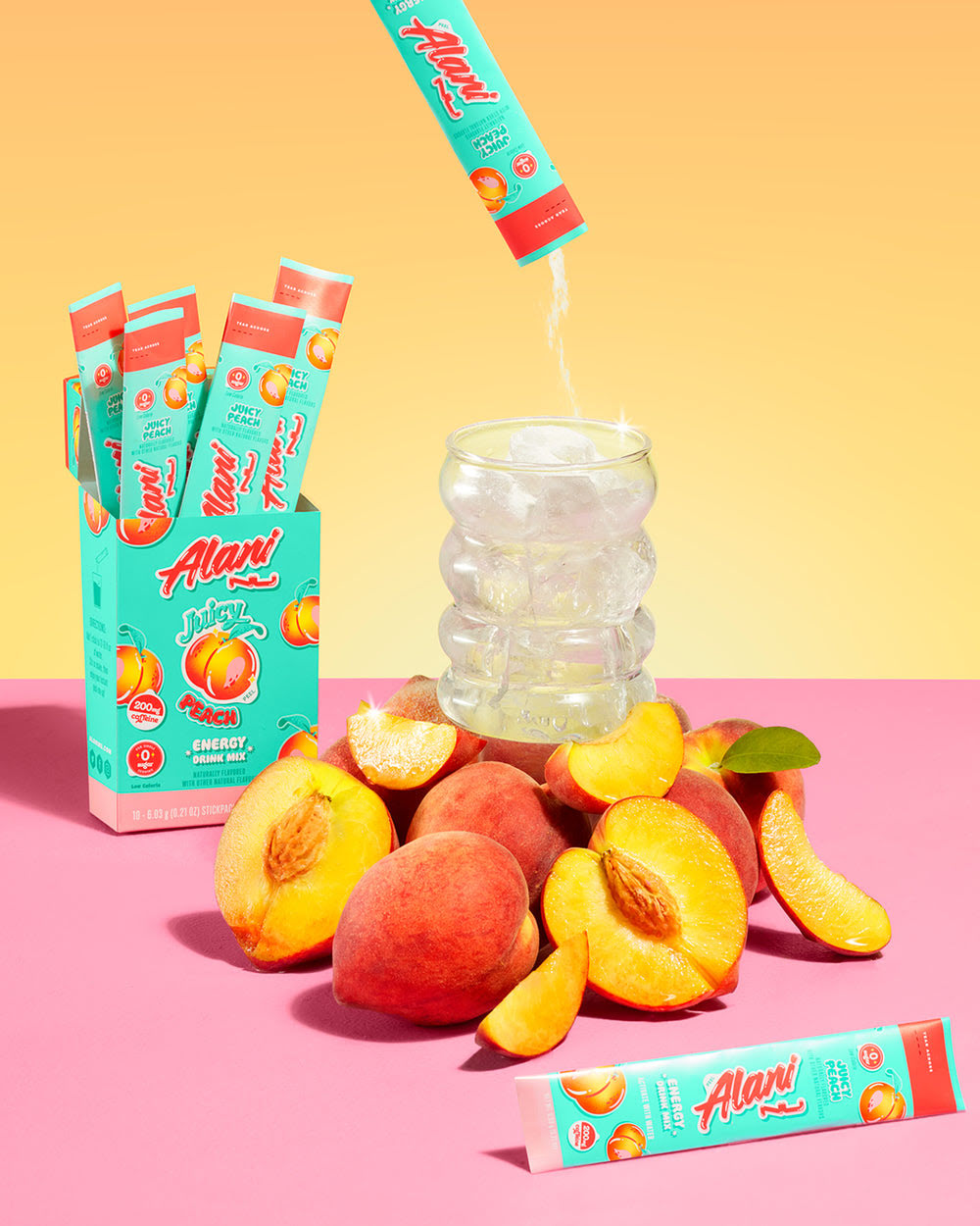 Energy Drink Mix Sticks - Juicy Peach