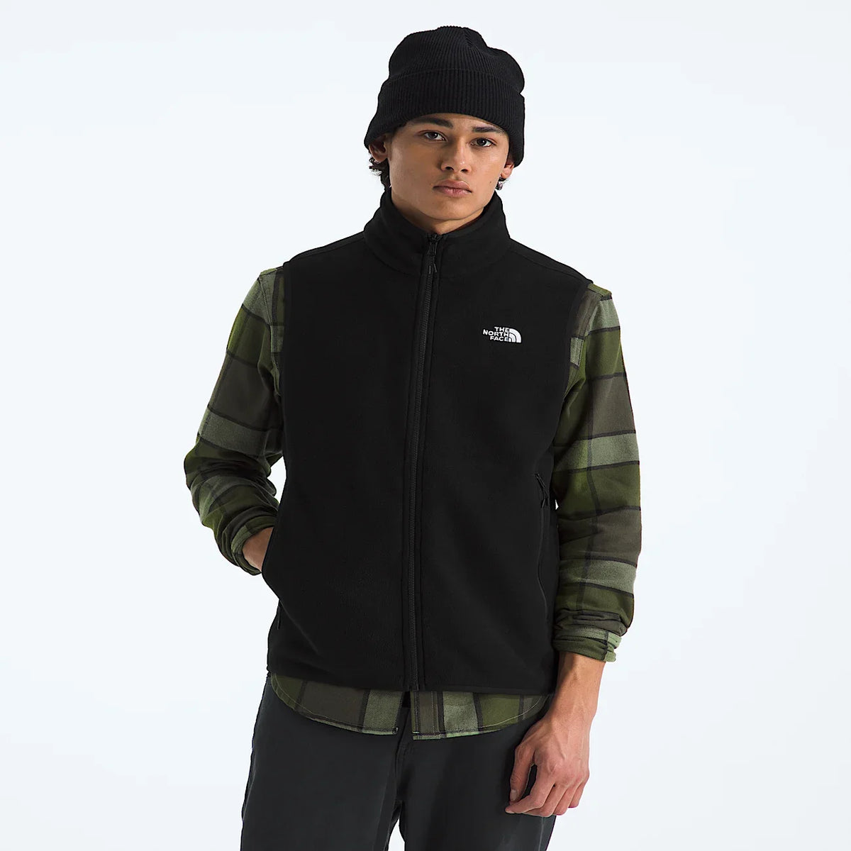 Men's Full-Zip Fleece Vest - Black