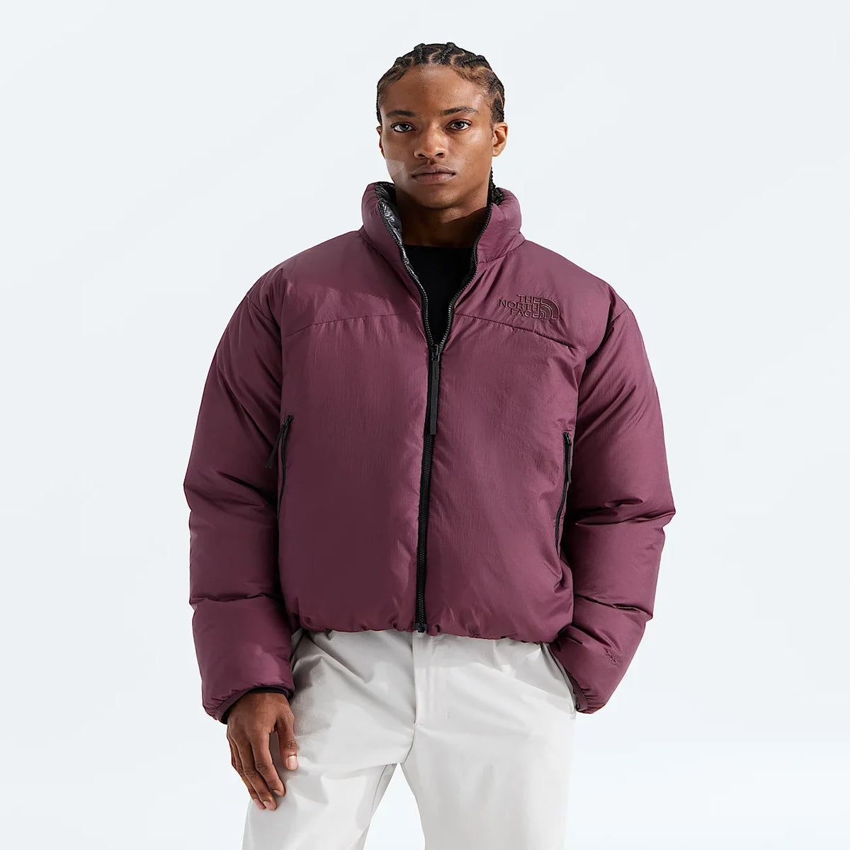 Men's Reversible Insulated Jacket - Burgundy/Black
