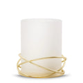 Golden Halo Jar Candle Holder