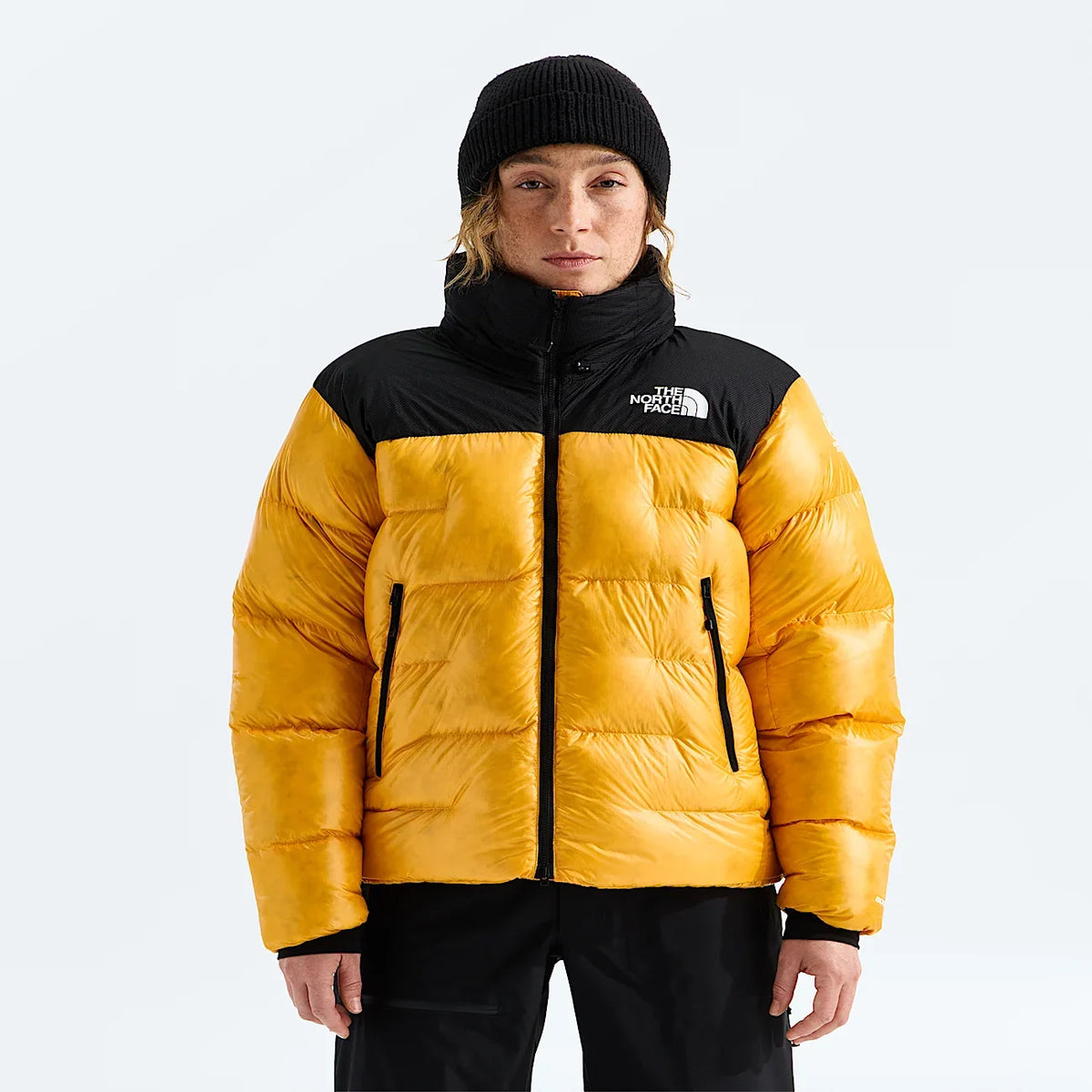 Women's Insulated Puffer Jacket - Gold Black