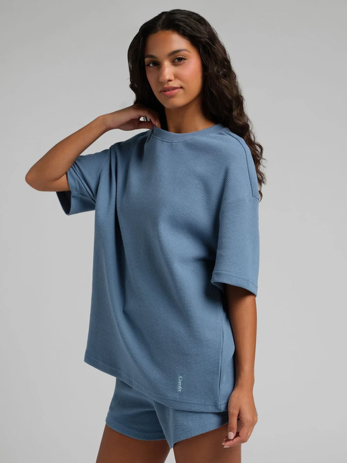 Waffle-Knit Lounge T-Shirt - Harbor