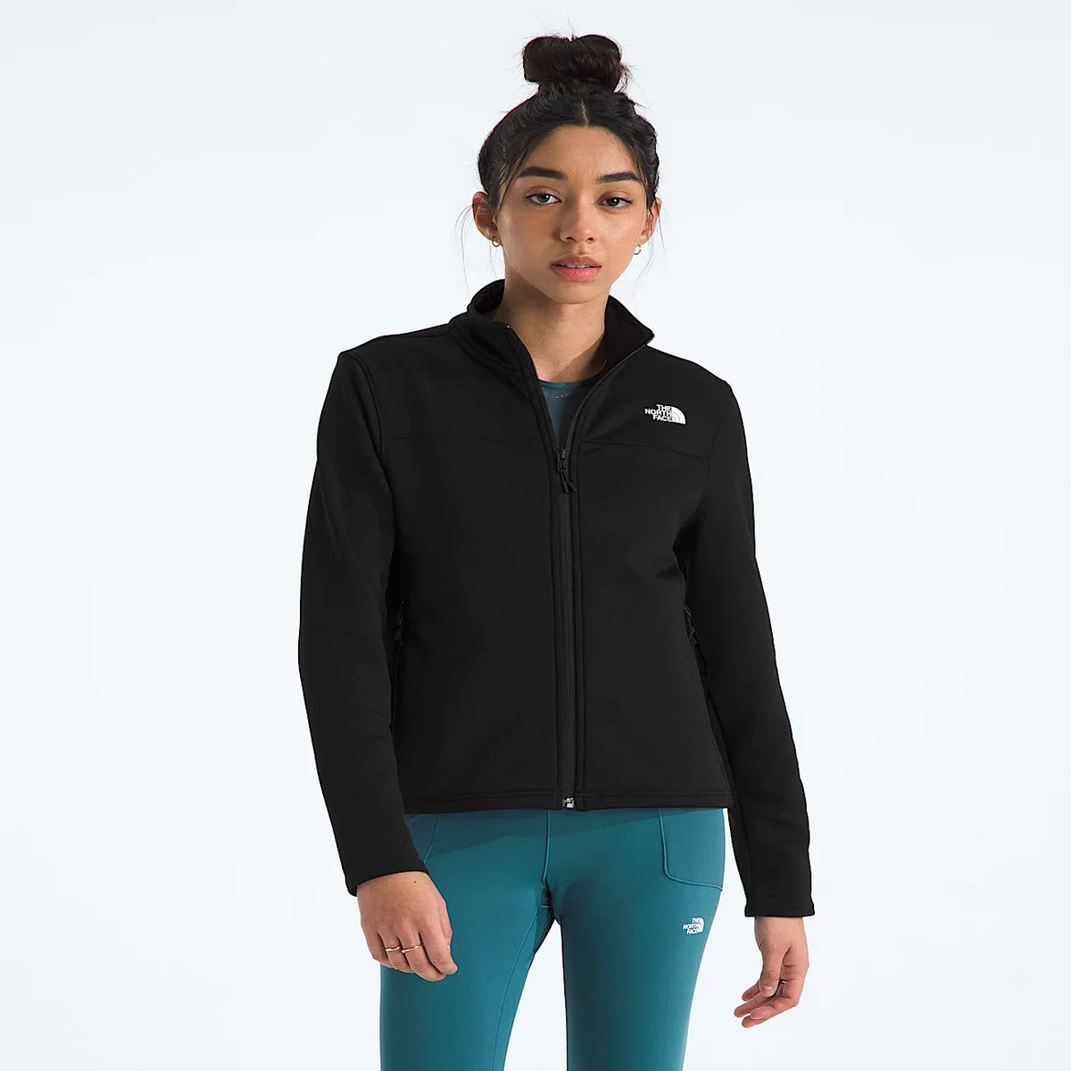 Women's Grid Fleece Jacket - Black