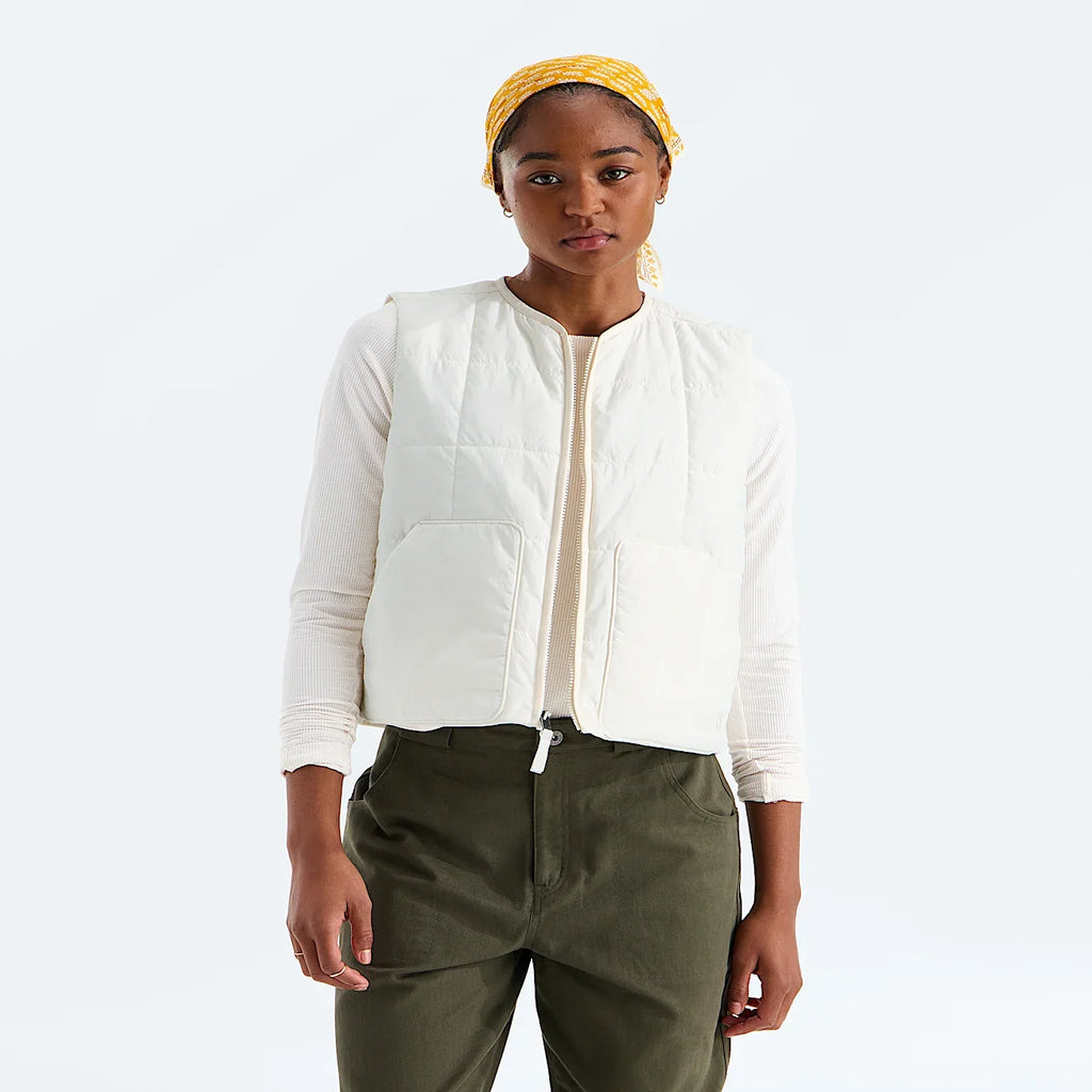 Women's Insulated Outdoor Vest - White