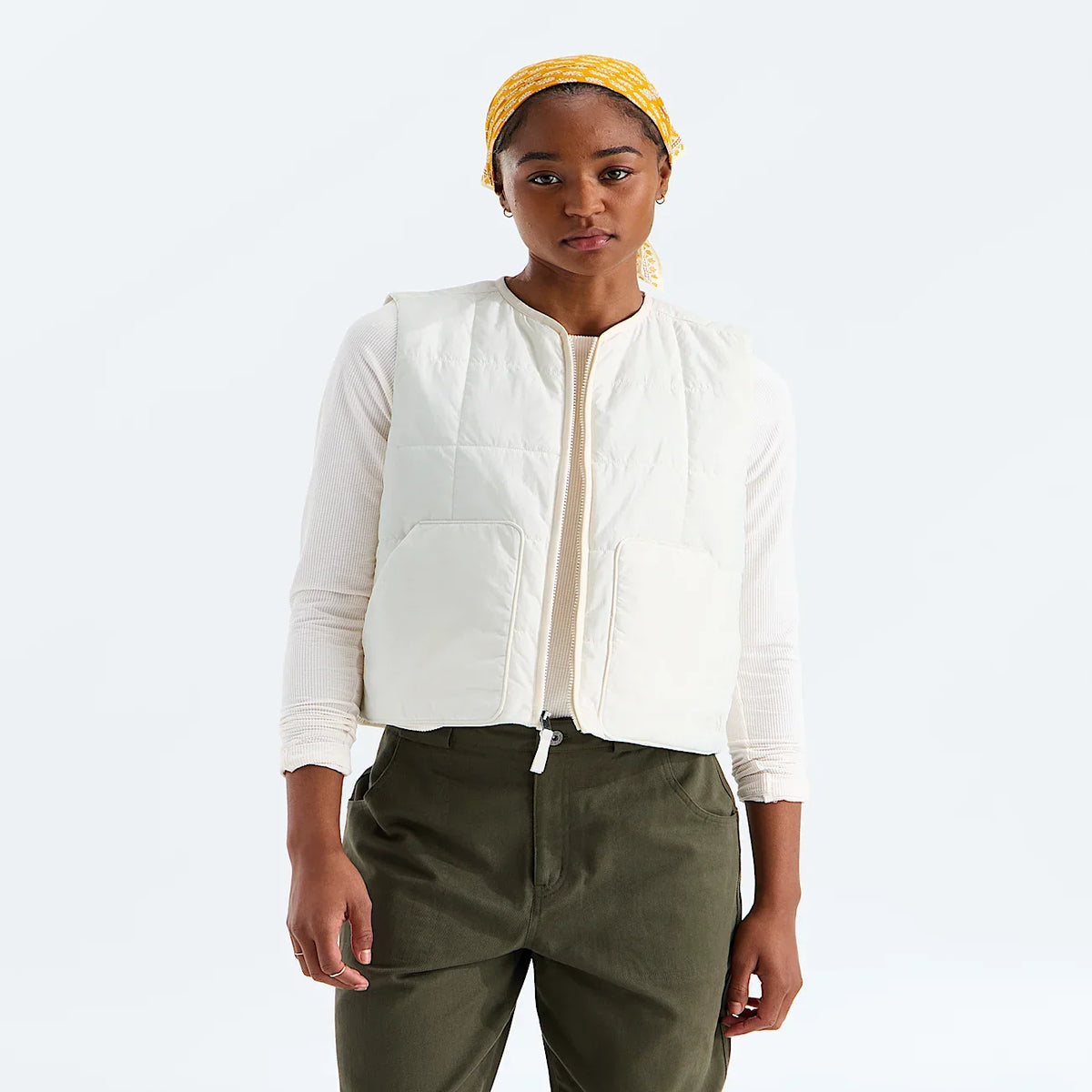 Women's Insulated Outdoor Vest - White