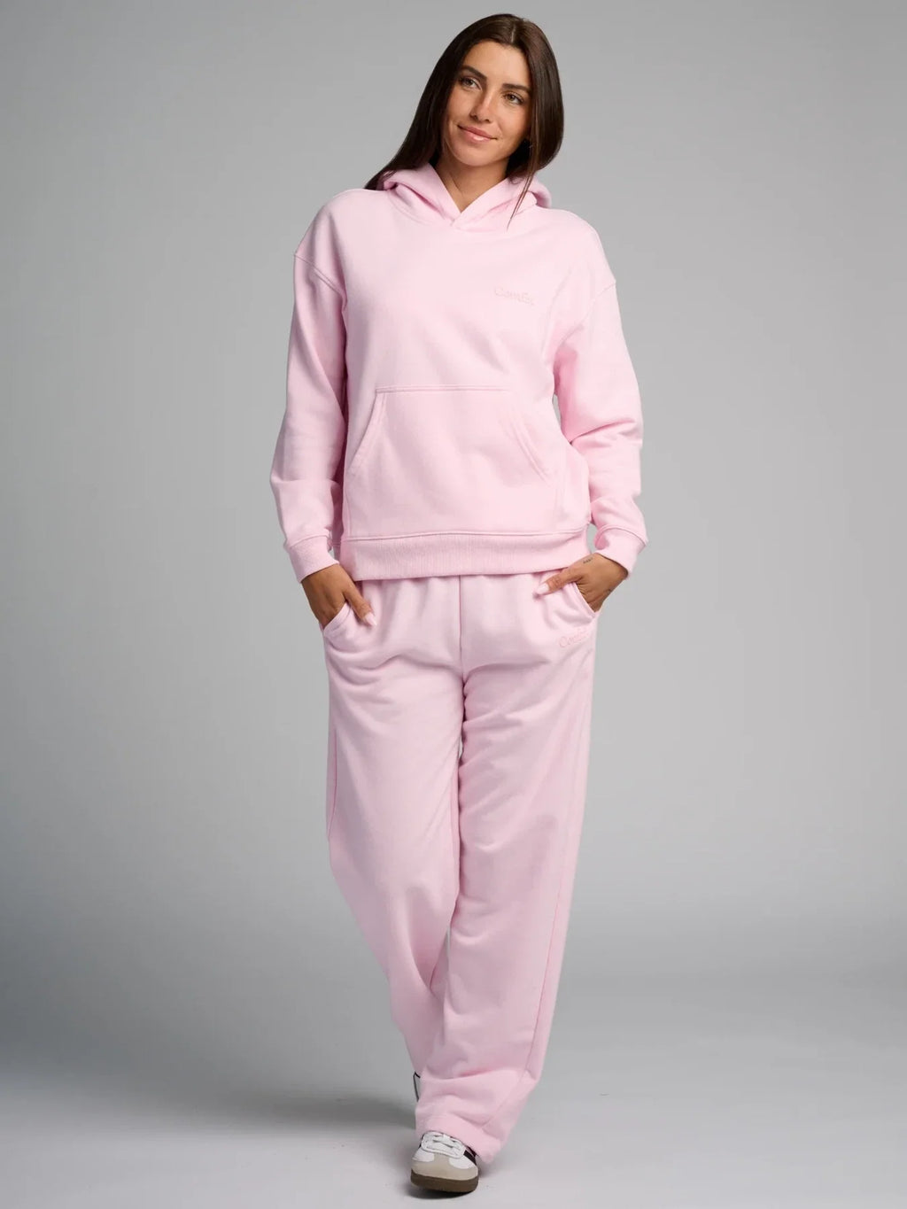Lightweight Cropped Hoodie - Powder Pink