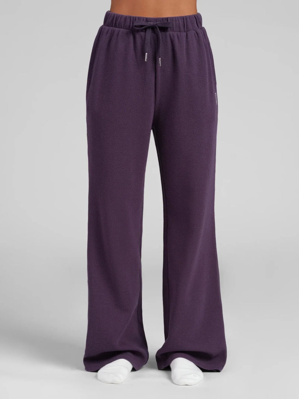 Waffle-Knit Lounge Pants - Sage Green