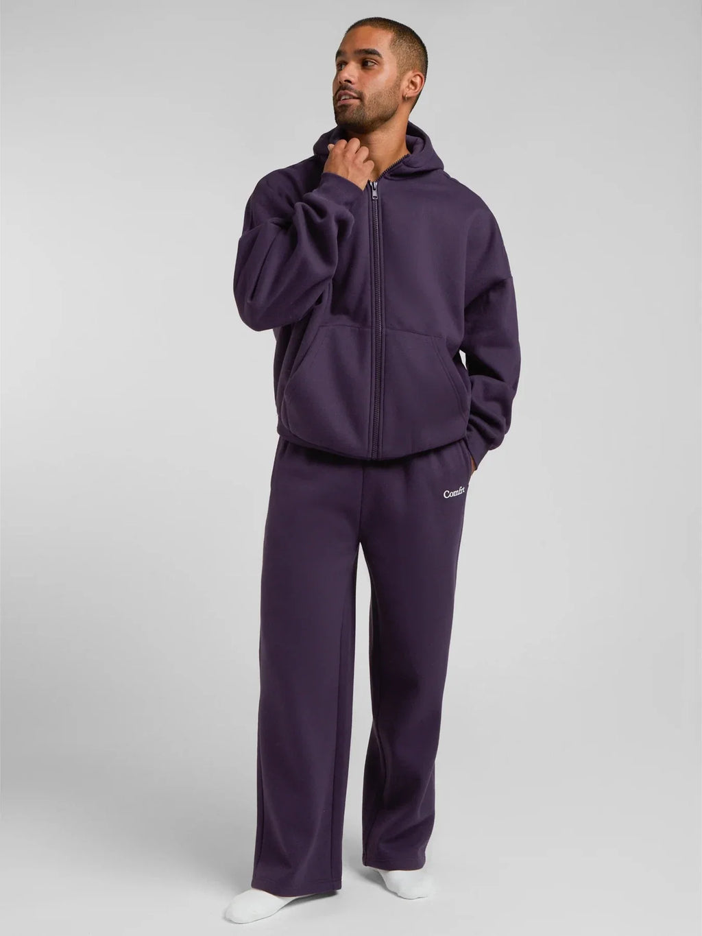 Straight-Leg Sweatpants - Blackberry