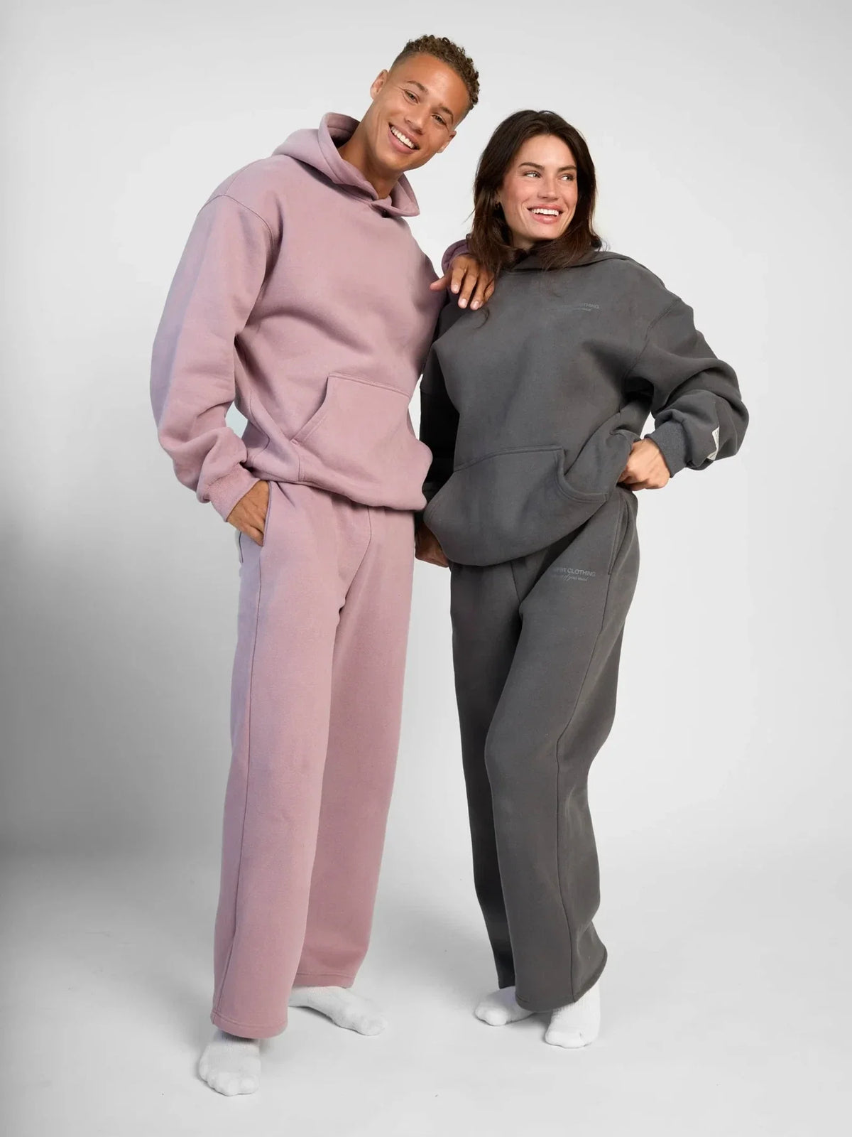 Graphic Straight-Leg Sweatpants - Orchid