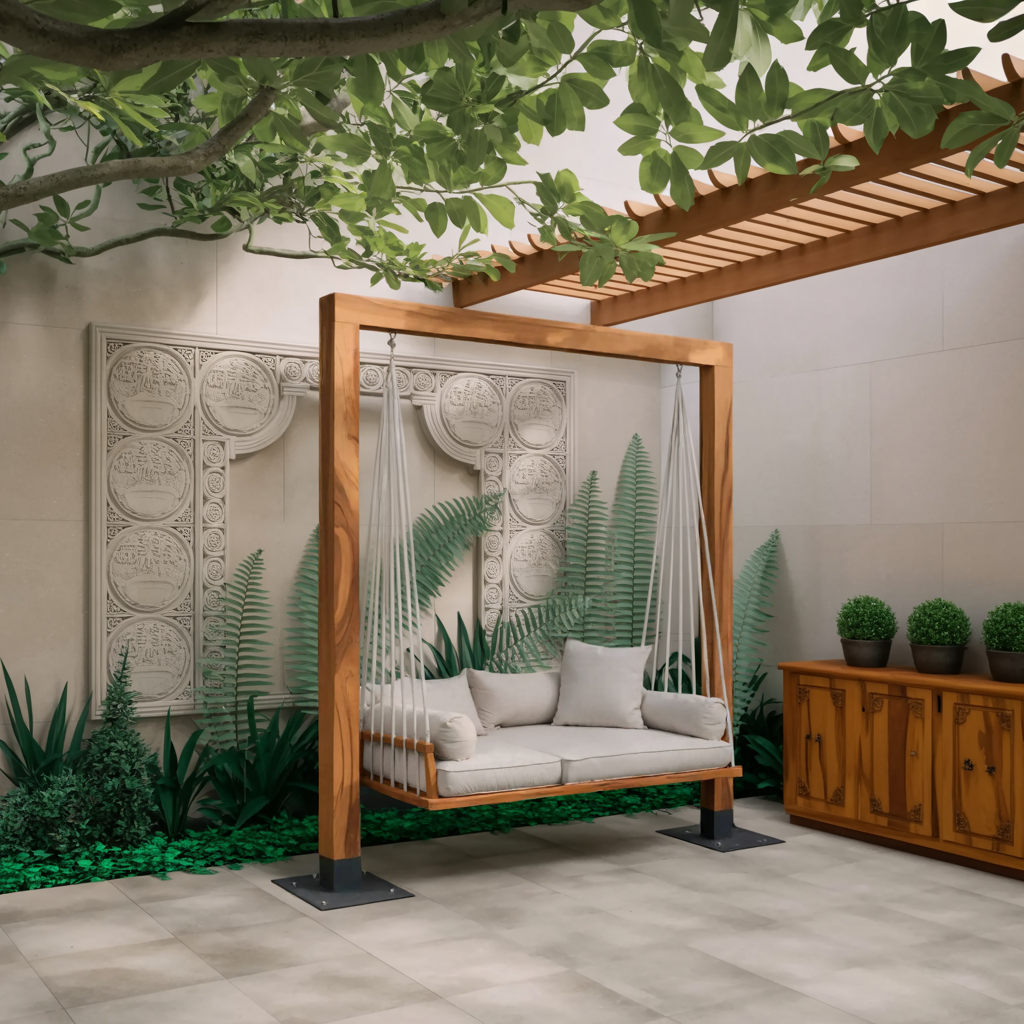 Modern Outdoor Daybed Swing For Poolside Or Garden